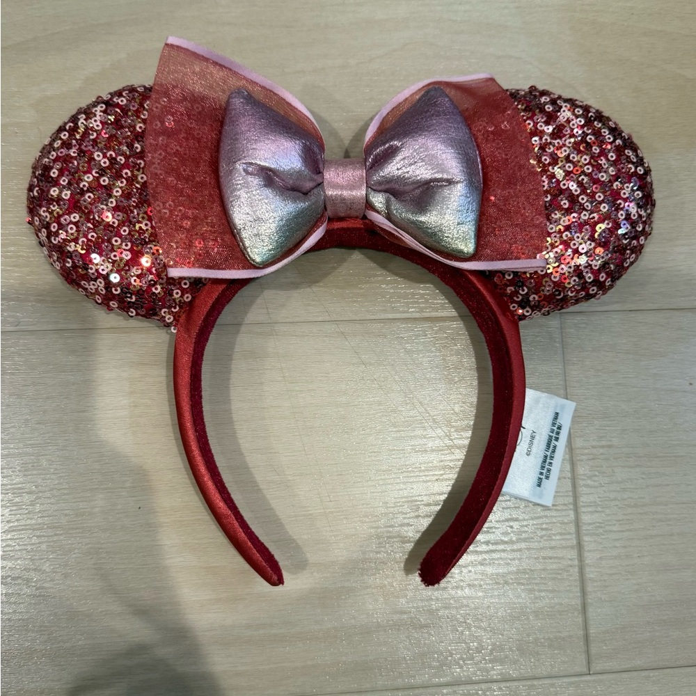 Disney Red and Pink Sequin Minnie Mouse Ears